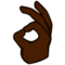 OK Hand - Black emoji on Emojidex